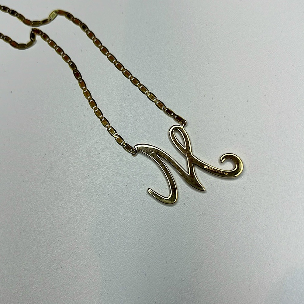 💎NWT LANA MALIBU INITIAL NECKLACE “M” 14 K GOLD & DIAMOND - Picture 11 of 17